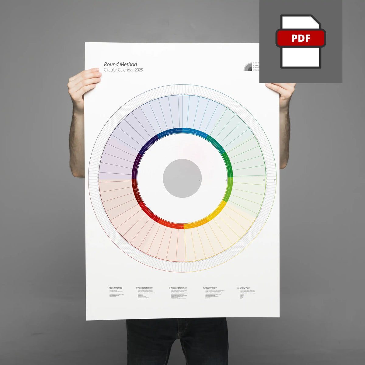 Circular Calendar Chart Circular Calendar 2026 (download, .pdf) - The Round Method