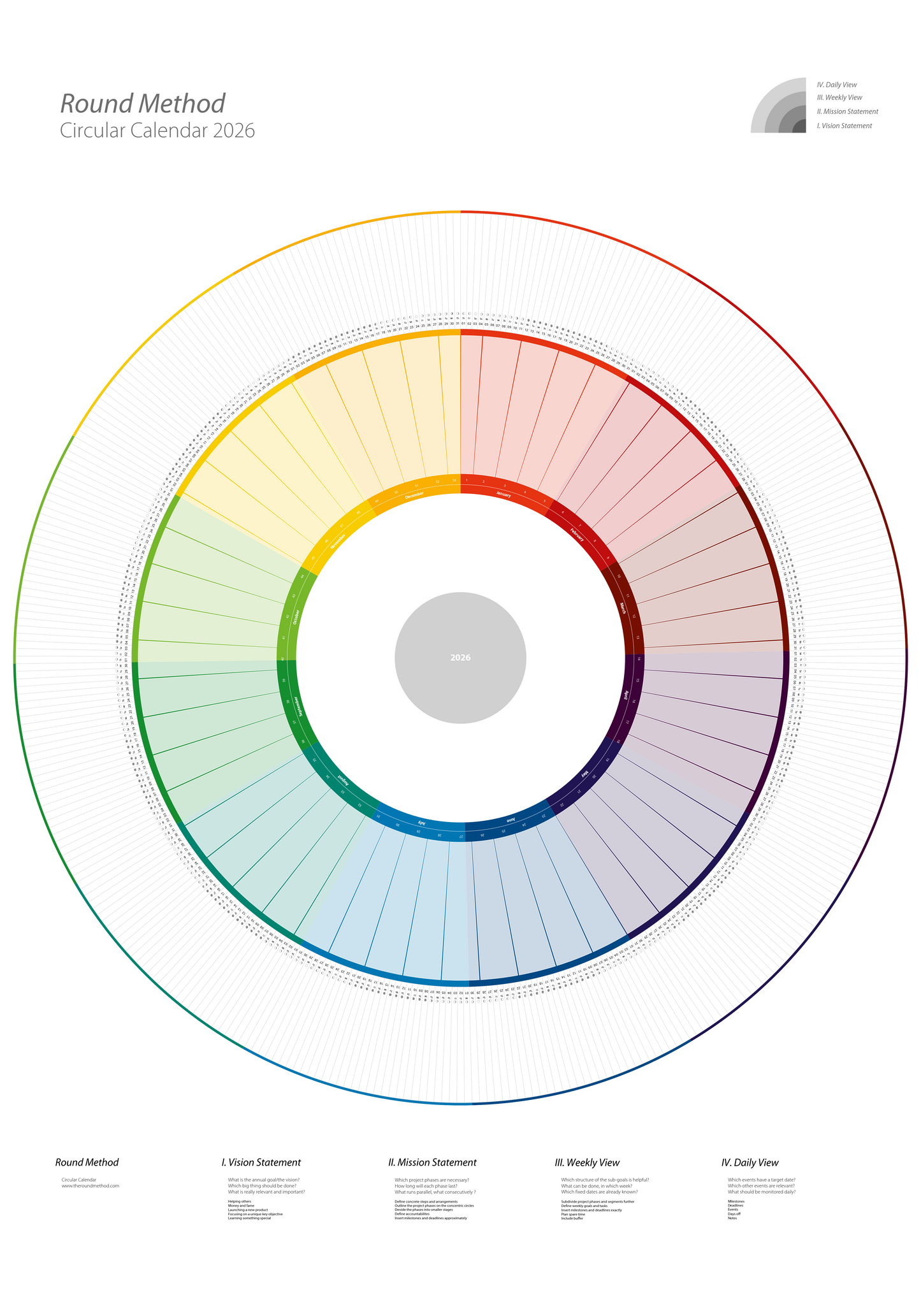 Circular Calendar (Download Version)